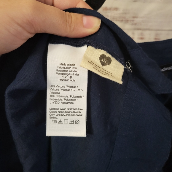 Madewell L Navy Blue Short Sleeve Maxi - Picture 8 of 8